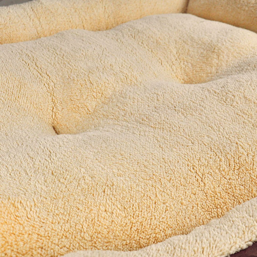 Deluxe Soft Cushion Washable Pet Bed - Warm Brown-House of Pets Delight
