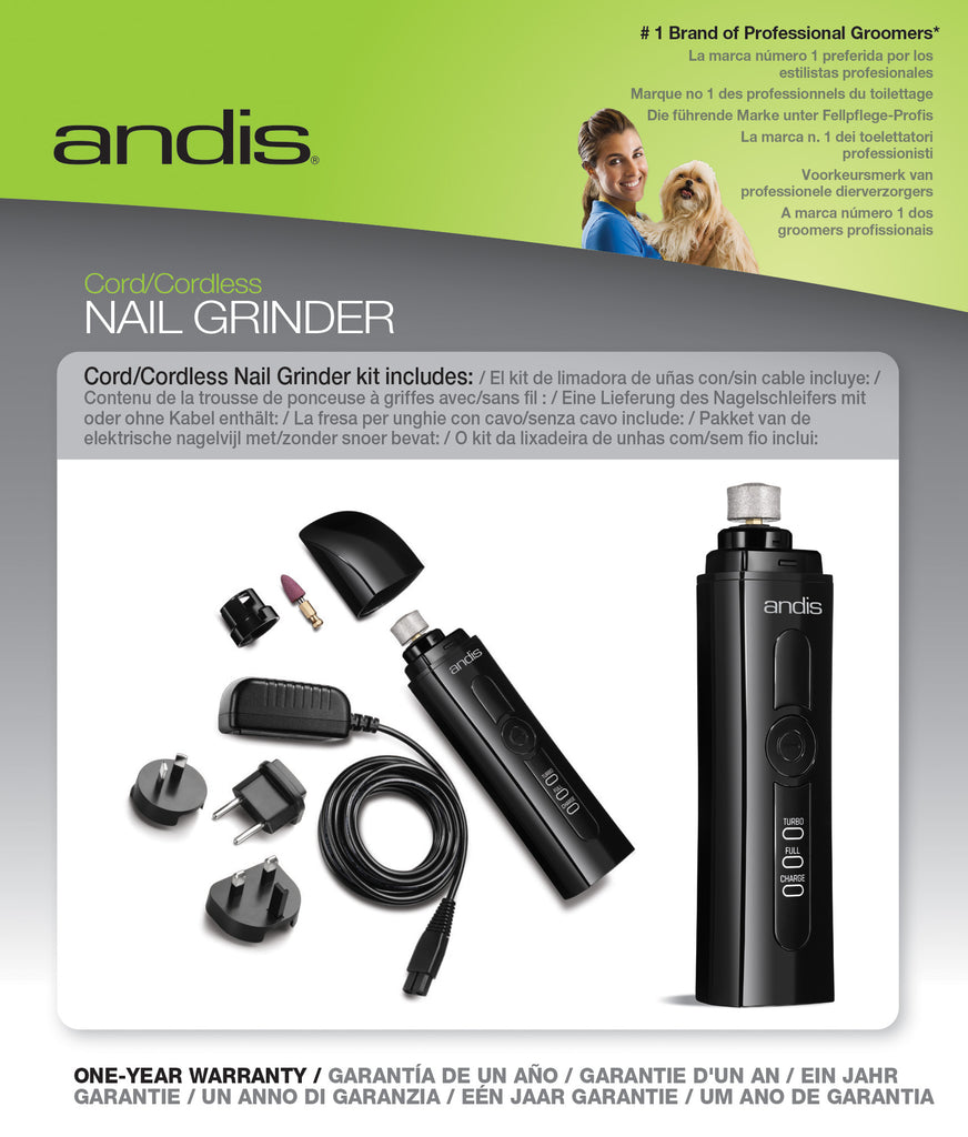 Andis – Cordless 2 Speed Dog Nail Grinder