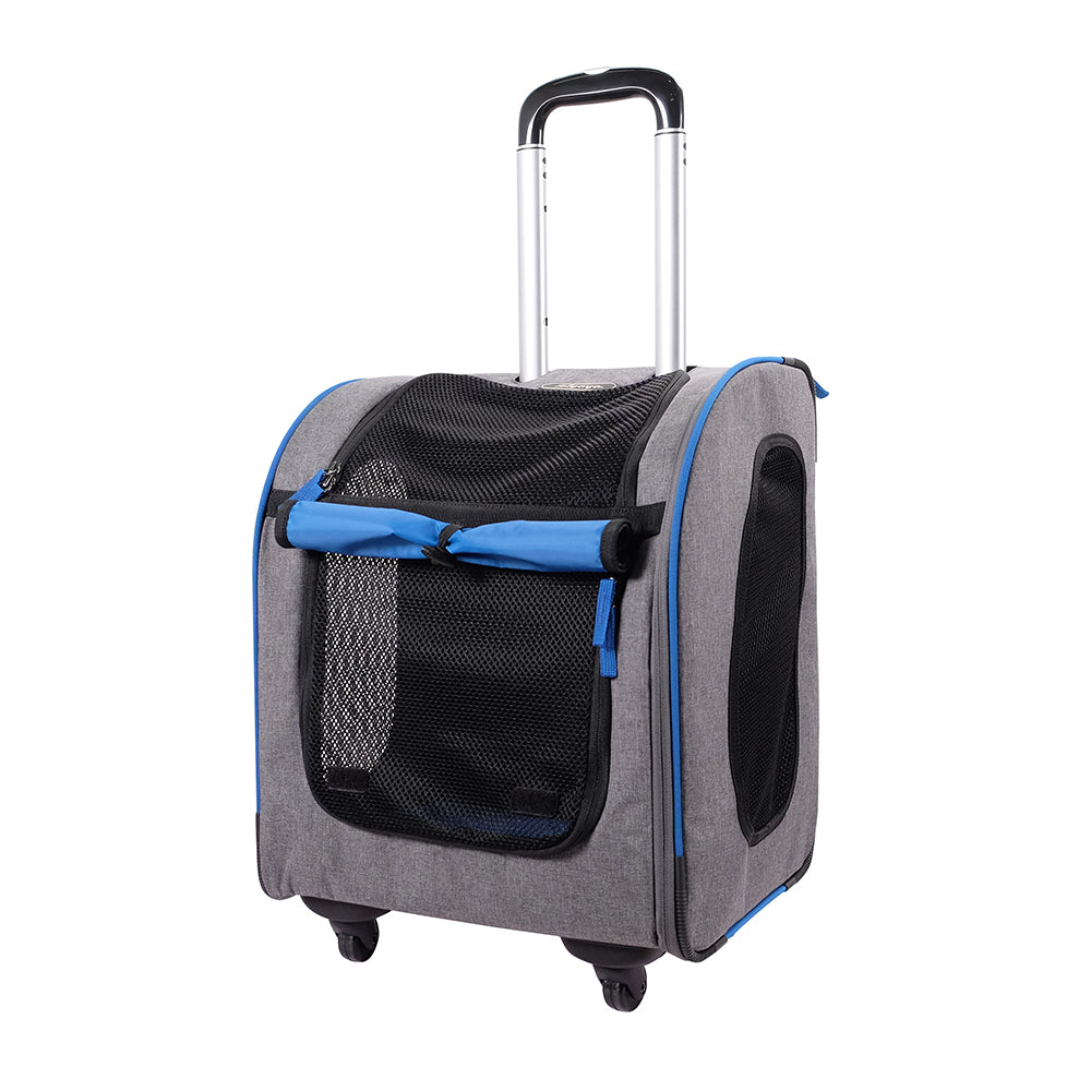 Liso Backpack Parallel Transport Pet Trolley – Slate/Sapphire-House of Pets Delight