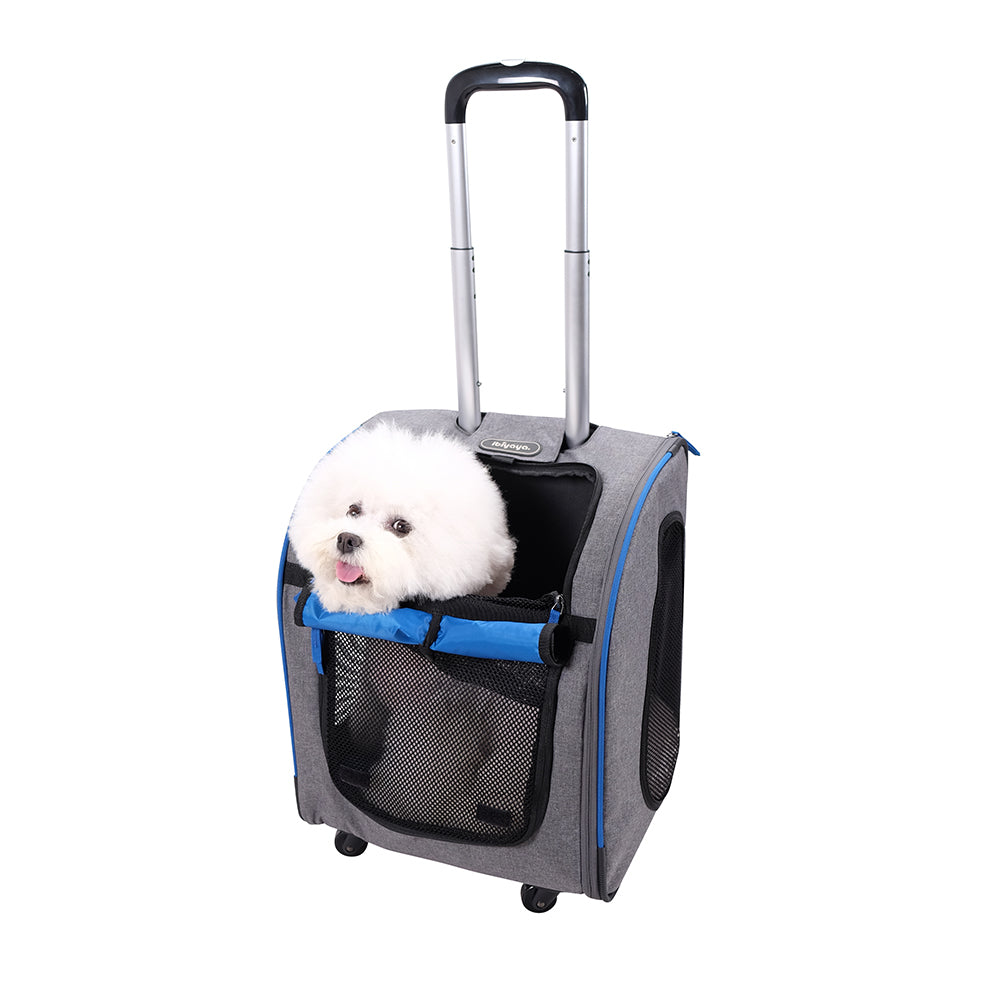 Liso Backpack Parallel Transport Pet Trolley – Slate/Sapphire-House of Pets Delight
