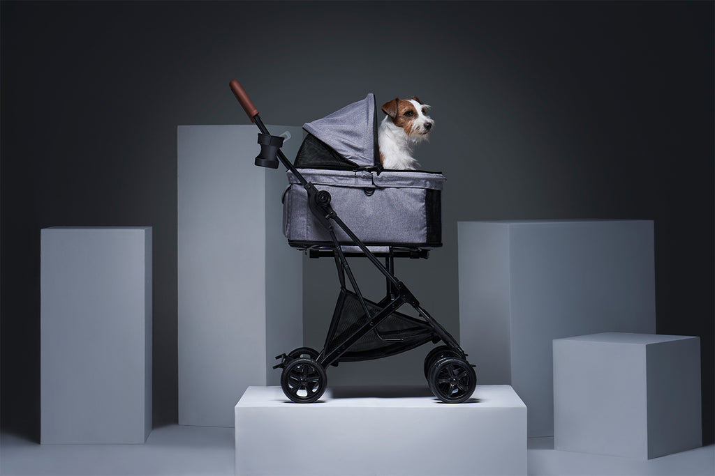 Travois Tri-fold Pet Travel System – Nimbus Gray-Ibiyaya