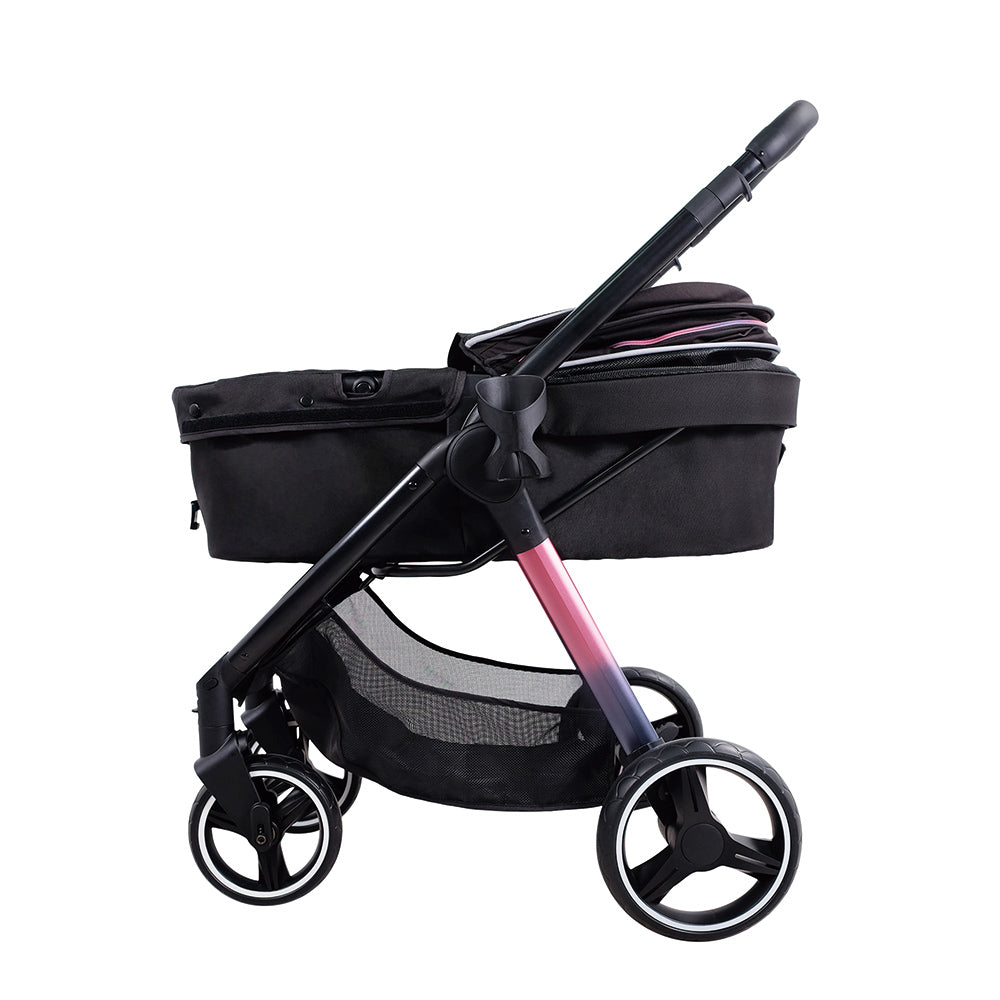 Retro Luxe Pet Stroller For Pets Up To 30kg - Prism black-Ibiyaya