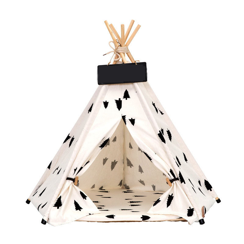 Forest Pet Teepee with Plush Cushion-House of Pets Delight