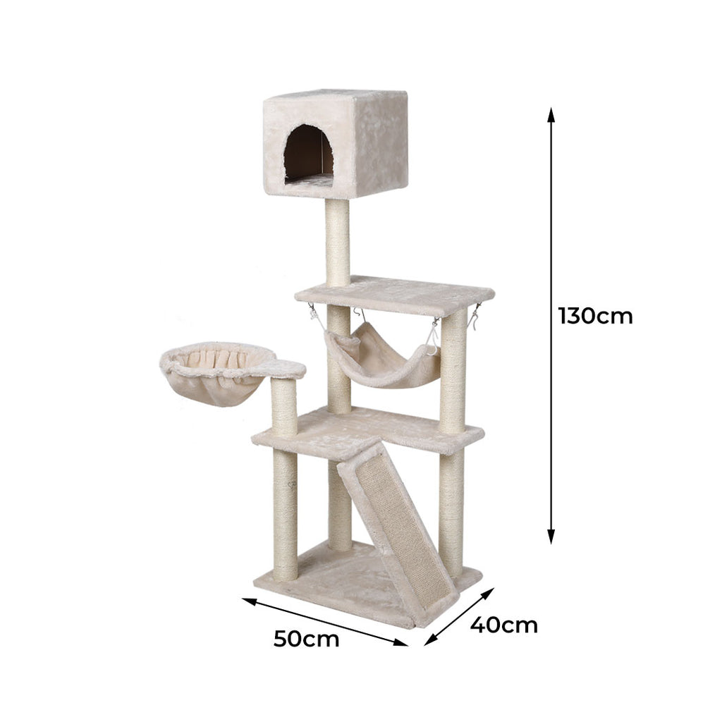 Plush Cat Tree Tower Condo House With Kitty Bed