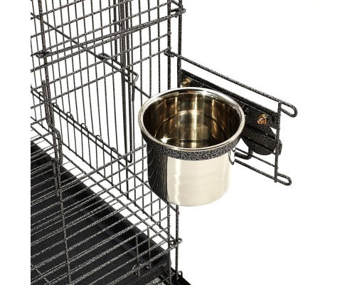 Pet Bird Cage with Stainless Steel Feeders - House of Pets Delight