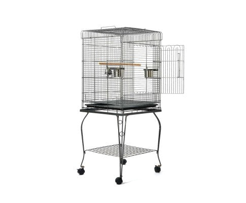 Pet Bird Cage with Stainless Steel Feeders-House of Pets Delight