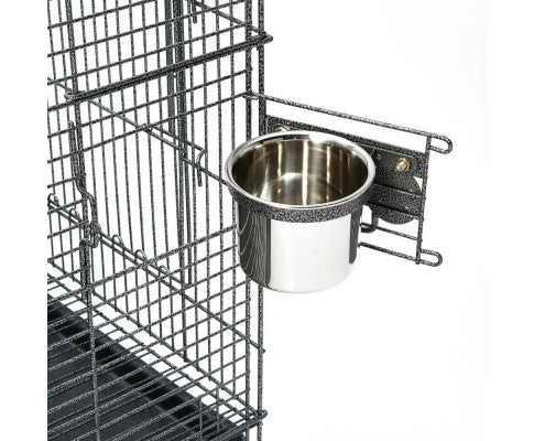 Pet Bird Cage with Stainless Steel Feeders-House of Pets Delight