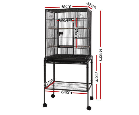 Pet Bird Cage with Feeders 144CM-House of Pets Delight