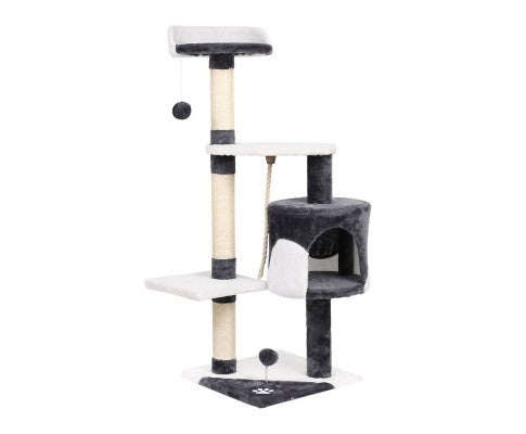 Pet Cat Scratcher Pole - White and Grey