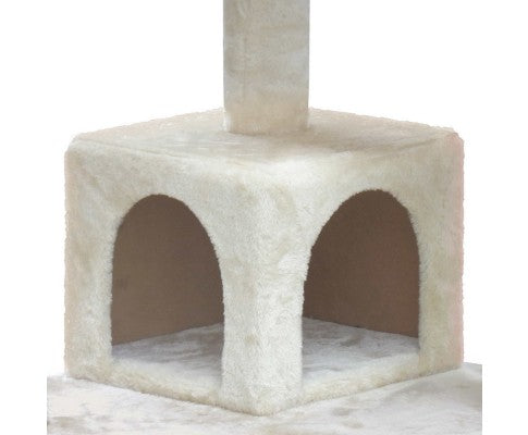 134cm Multi Level Cat Post in Beige-House of Pets Delight