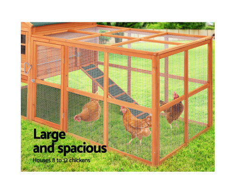 XL Pet Chicken Rabbit Hutch with Large Run-House of Pets Delight