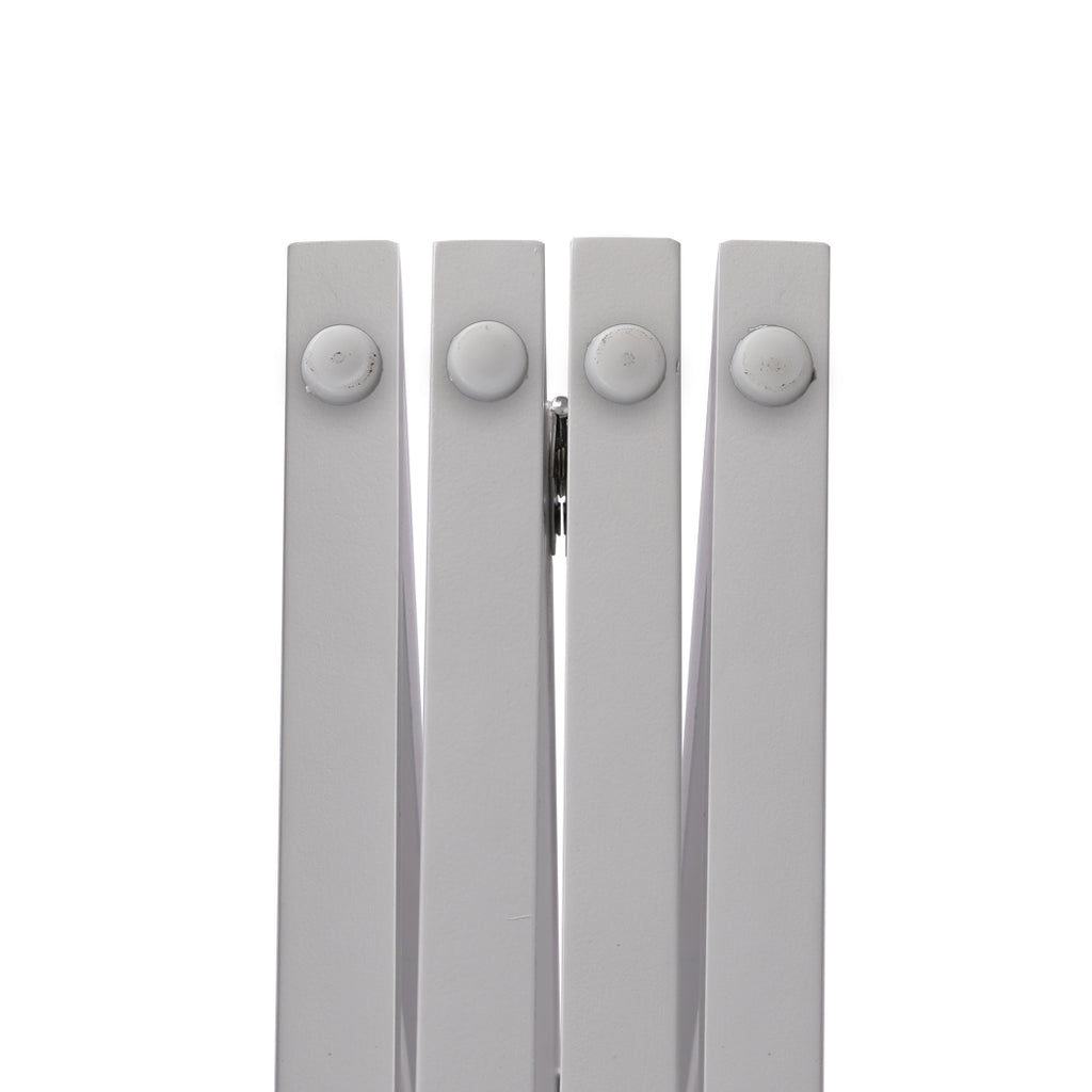 Wooden Pet Gate Retractable Barrier Portable Door 4 Panel White