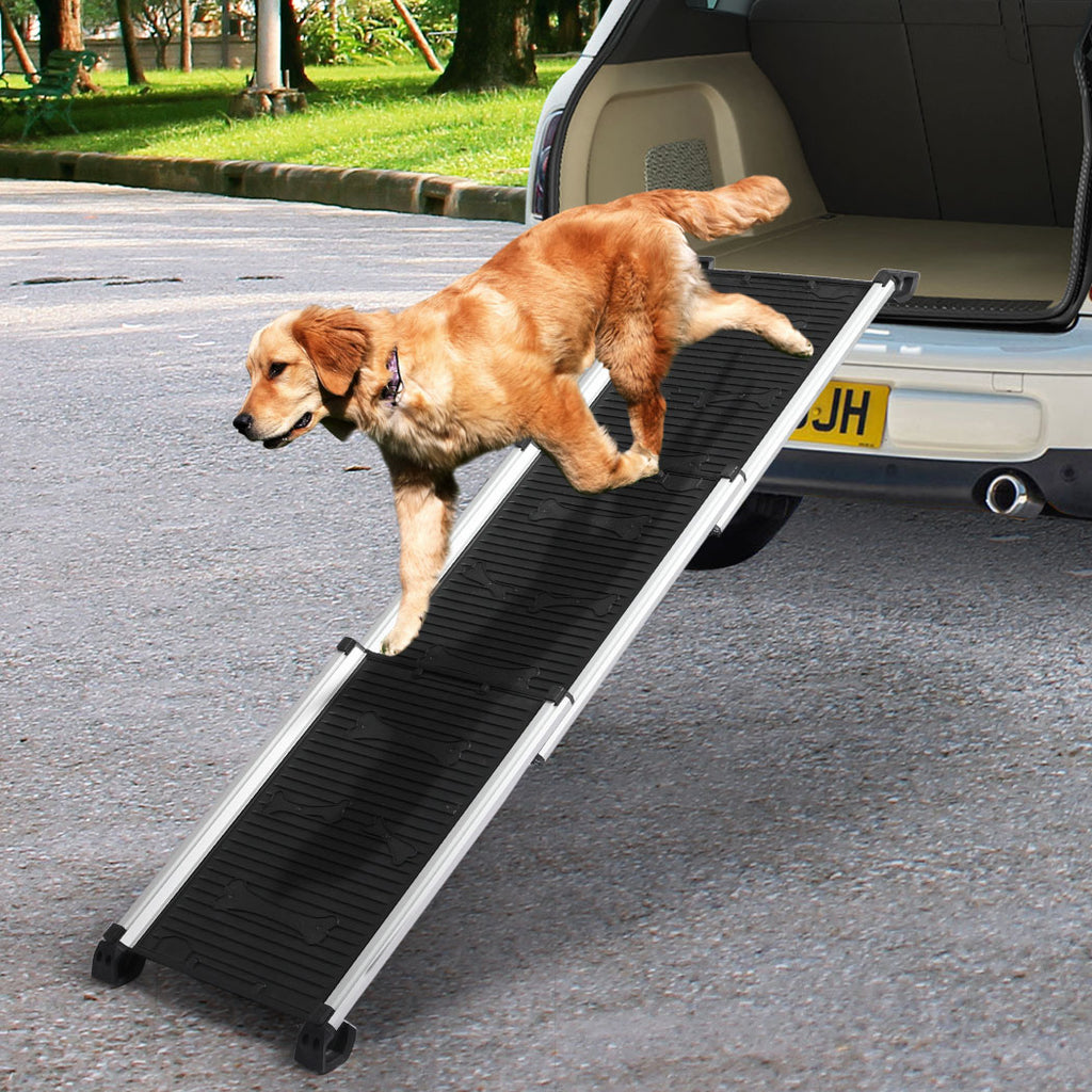 Aluminum Extendable Non-slip Dog Car Ramp Steps