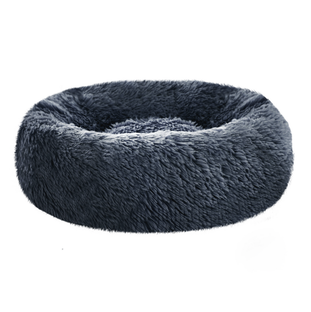 Soothing Calming Donut Pet Bed in Dark Grey