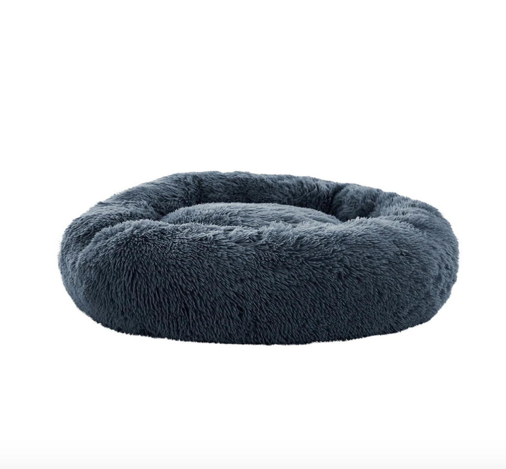 Soothing Calming Donut Pet Bed in Dark Grey