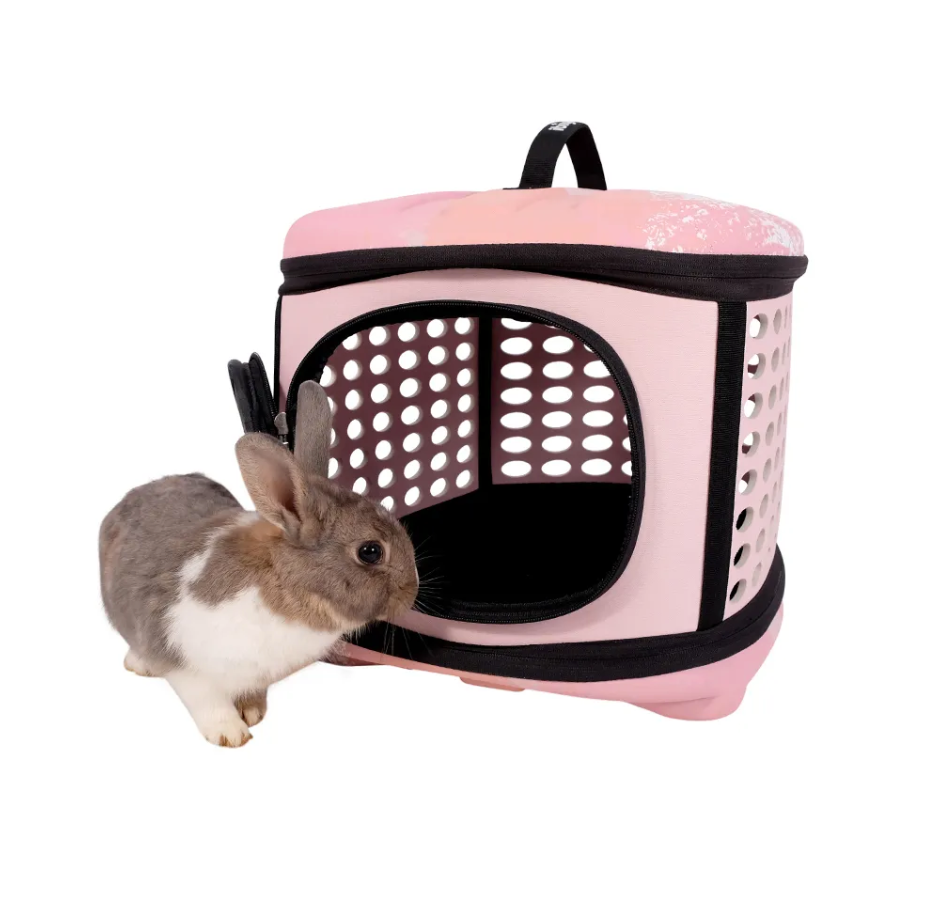 Collapsible Traveling Pet Hand Carrier in Pink Sunset