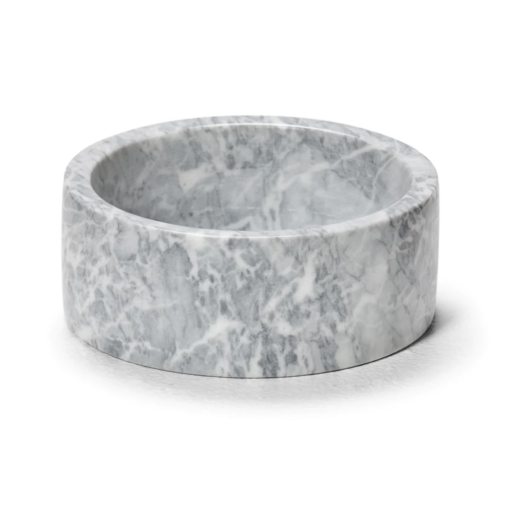 Marble Pet Bowl - Grey