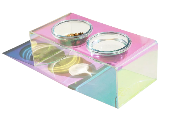 The Holographic Aurora Elevated Pet Feeding Table (PREORDER)
