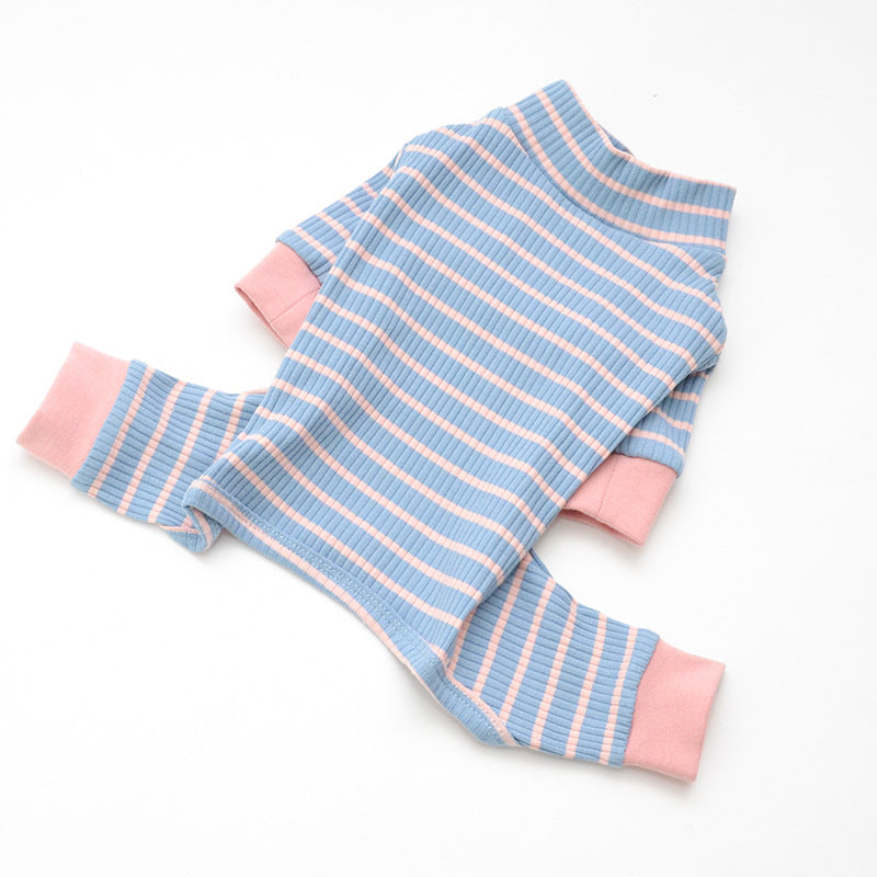 Night in Dog PJs in Pastel Blue & Pink-House of Pets Delight