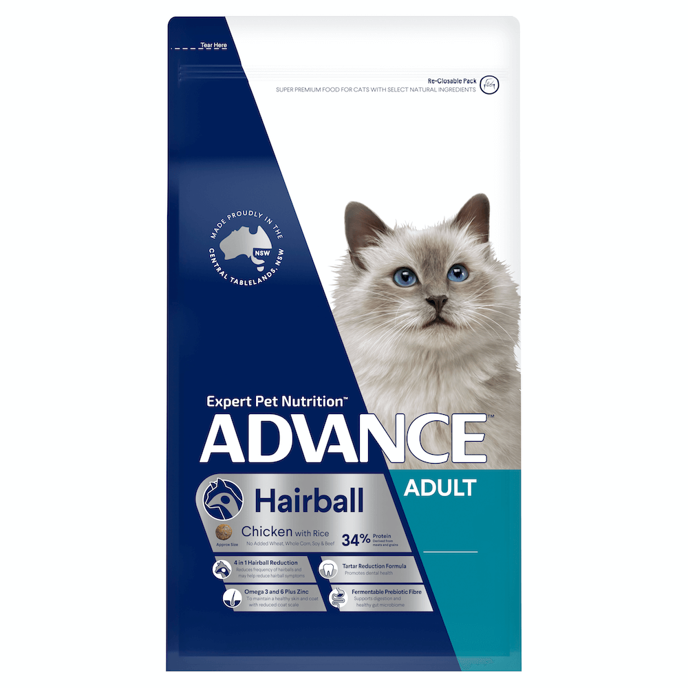 Hairball Adult Dry Cat Food Chicken With Rice 2kg
