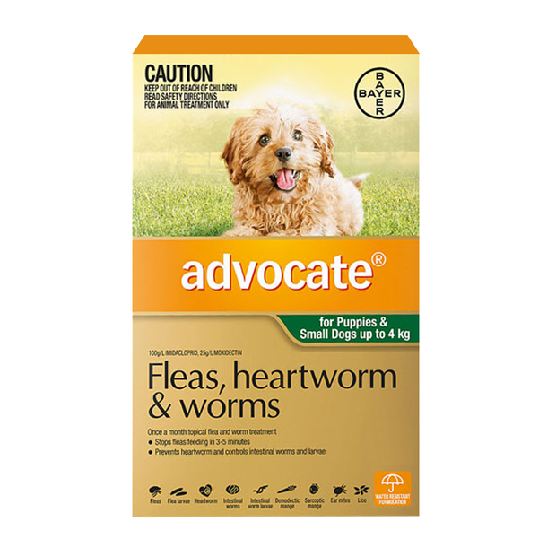ADVOCATE DOG PUPPY <4KG 3 PACK - House of Pets Delight