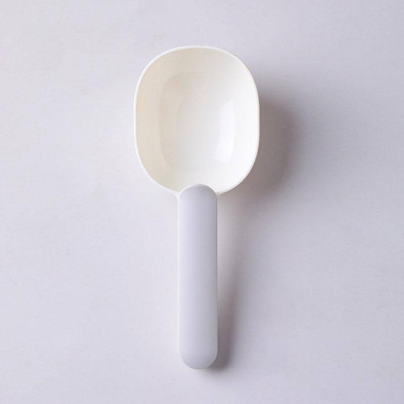 Dog Cat Feeding Scoop Feeder Spoon - White/Grey-House of Pets Delight