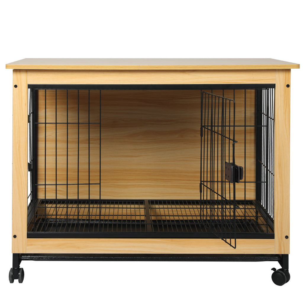 Indoor Wooden Puppy Crate Side Table (4 Sizes)