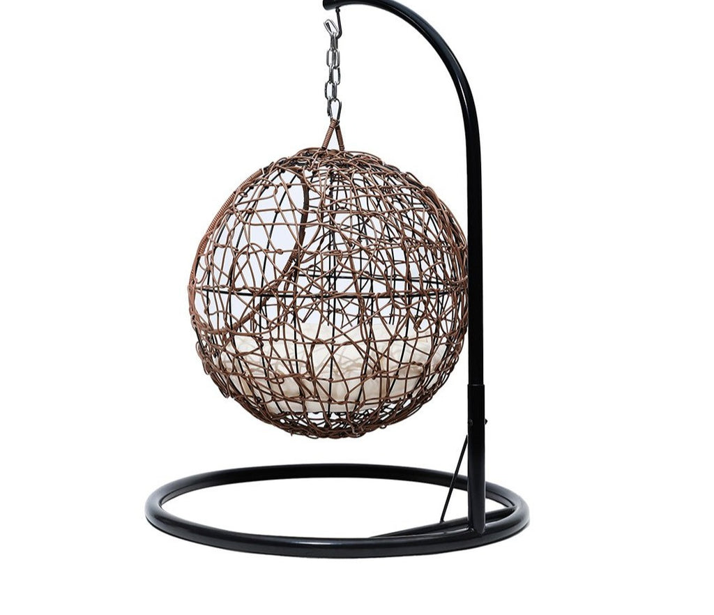 Rattan Cat Wicker Hanging Basket Swinging Egg Chair-Pawz