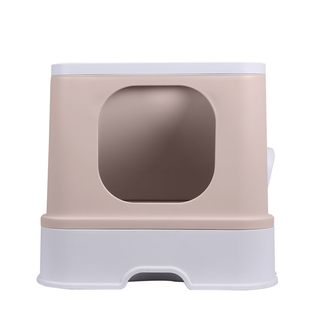 Fully Enclosed Kitty Toilet Basin in Blush-House Of Pets Delight