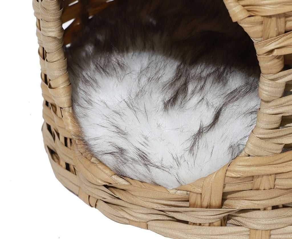 2 Tier Rattan Cat Sleeping Nest-Pawz