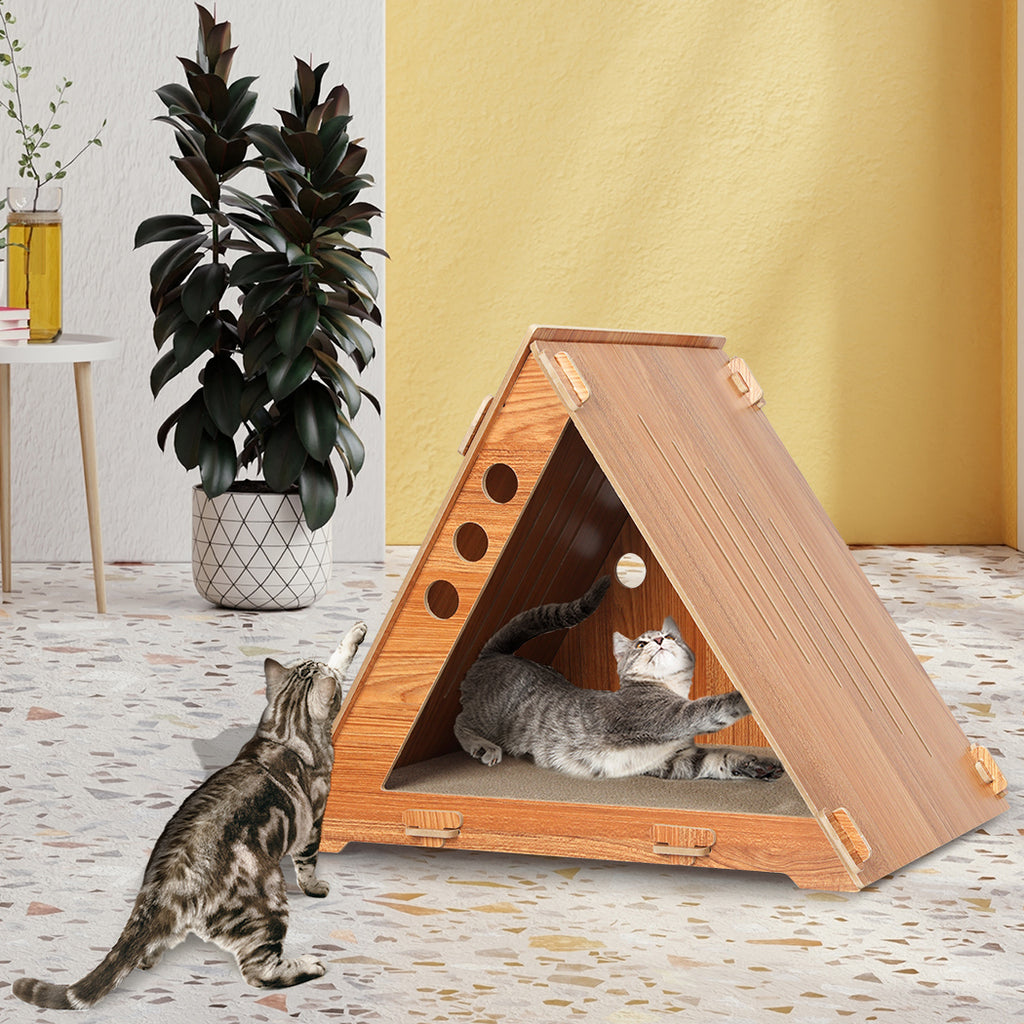 Corrugated Cardboard Cat Scratching Board Bed Condo House