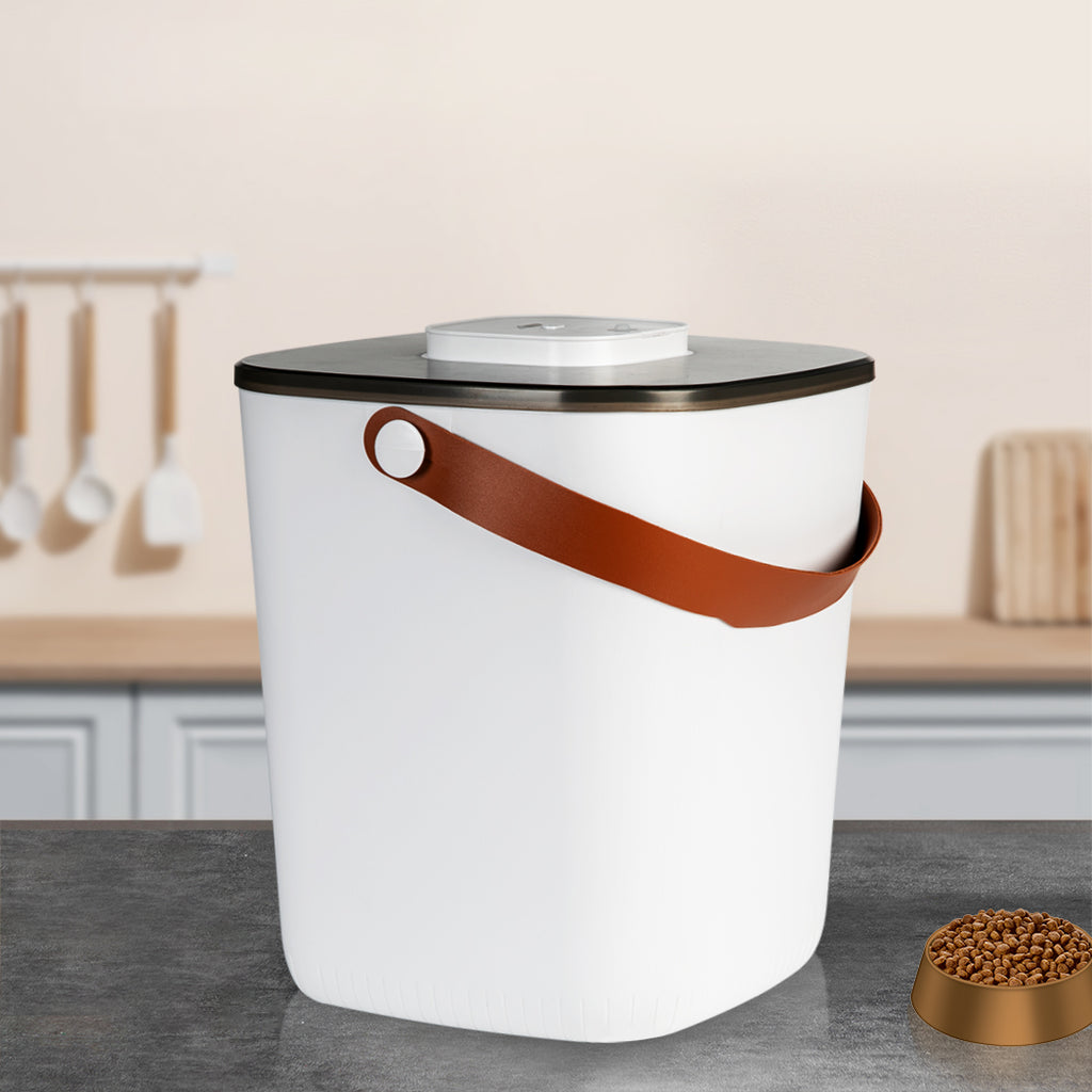 HOPD 13L Smart Vacuum Pet Food Storage Container Kitchen Box Scoop Dispenser