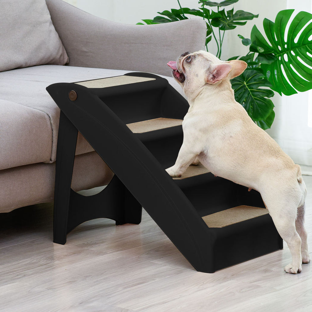 Foldable & Washable Pet Stairs Ramp - Black-House of Pets Delight