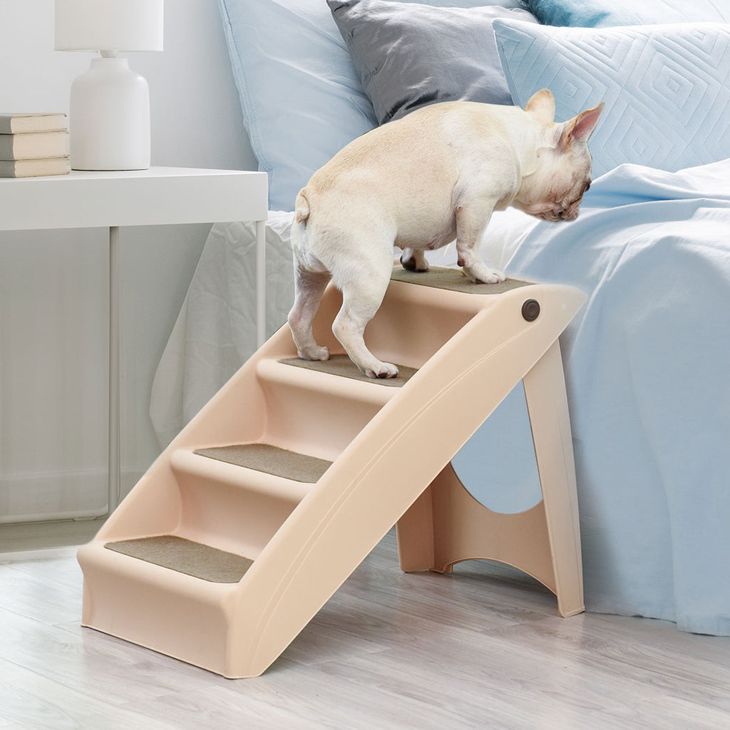 Foldable & Washable Pet Stairs Ramp - Nude-House of Pets Delight