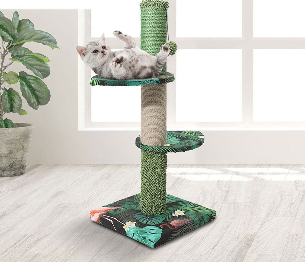 Tropical Cat Scratching Post Tower-Pawz