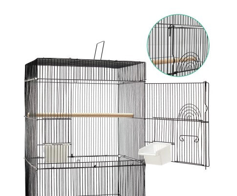 Pet Bird Cage Black Medium - House of Pets Delight