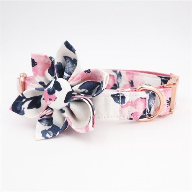 Flower Collar & Lead in Pink Set-House of Pets Delight