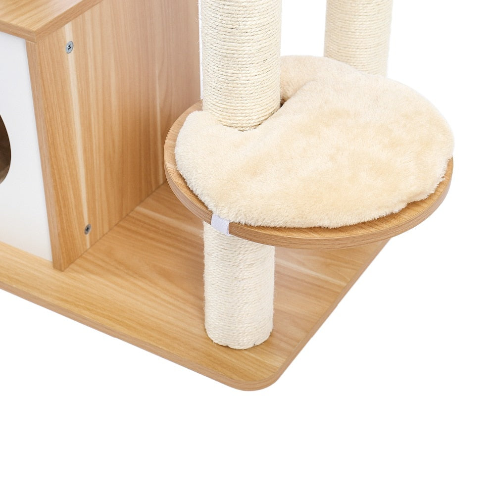 A Modern Wonderland Pet Cat Condo Tree With Scratcher XL-House of Pets Delight