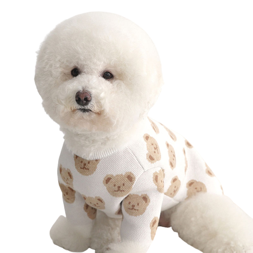 Pup Print Cotton Dog Sweater