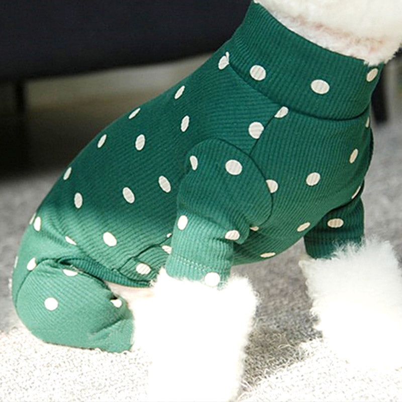 Polka Dot Cotton Jumper-House of Pets Delight