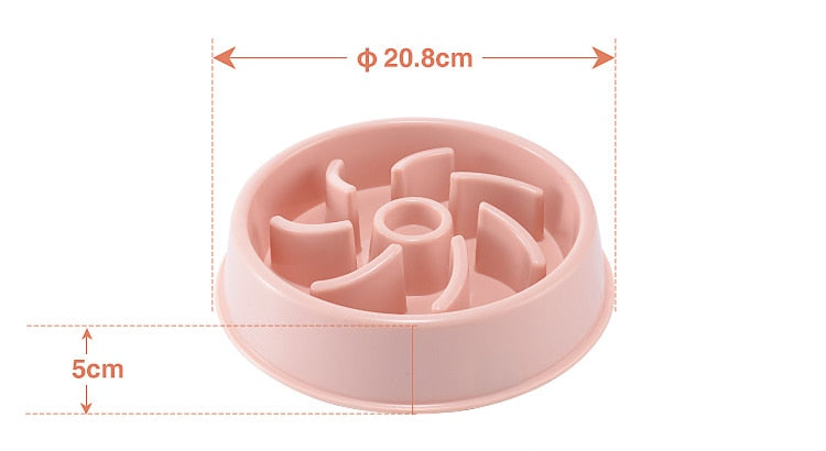 Slow Training Pet Feeder in Pastel Pink-House of Pets Delight