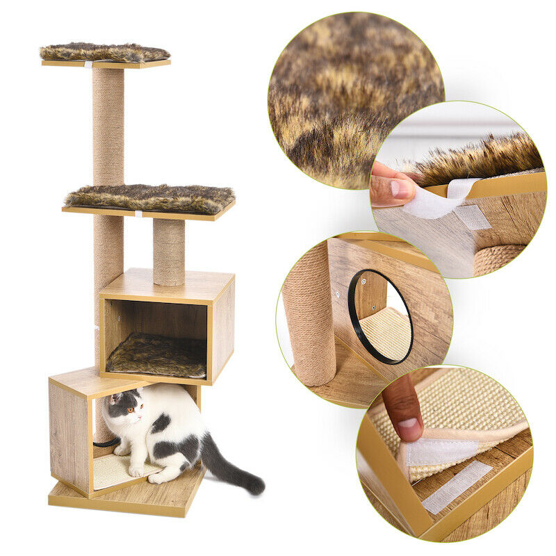 Wooden Condo Stacker Cat Tree House-Pawz